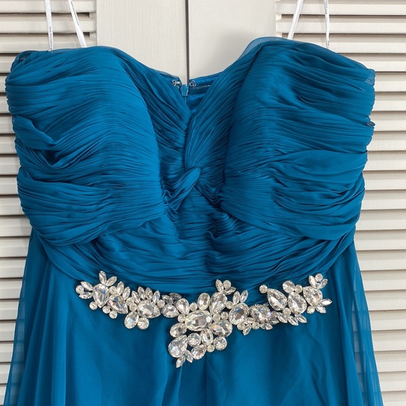 Alyce Paris Teal Evening Gown - Picture 3 of 4